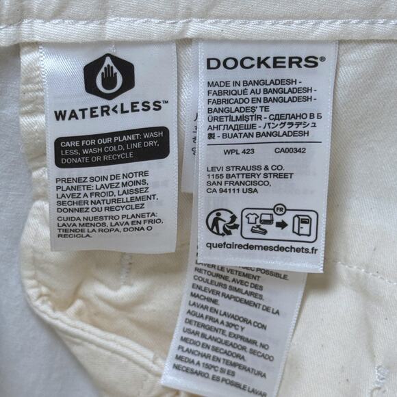 Dockers Original Chinos Relaxed Tapered Fit White Size 38x32 NWT $88 A75320004 - Picture 10 of 14